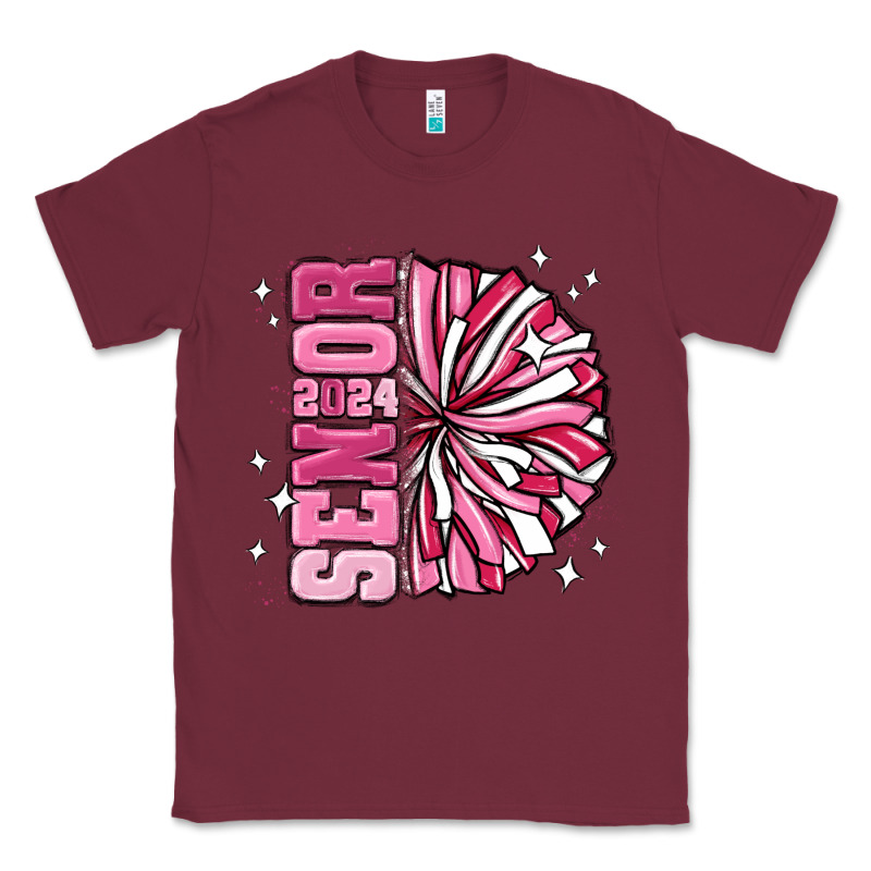 Senior 2024 Pink Cheer Classic Tee by MaliasSmallBusiness | Teevron