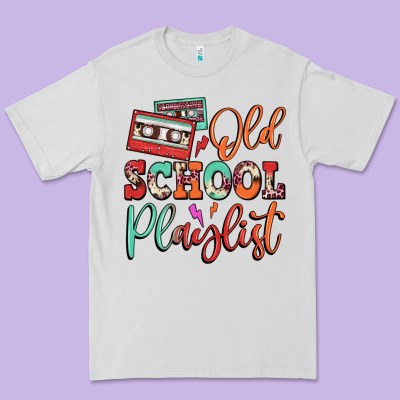 Old School Playlist Cassette Premium Tee Designed By Fadigitalartstudio