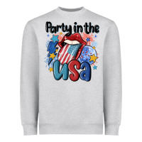 Heather Grey party in the usa Heavyweight Sweatshirt - MaliasSmallBusiness