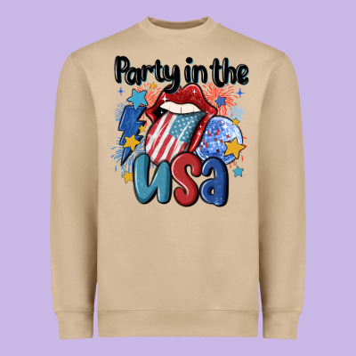 Party In The Usa Heavyweight Sweatshirt Designed By Maliassmallbusiness