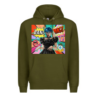 Army Green pop art gothic girl Premium Hoodie - TumblerDesignByShophia