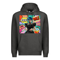 Charcoal Heather pop art gothic girl Premium Hoodie - TumblerDesignByShophia