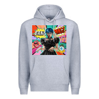 Heather Grey pop art gothic girl Premium Hoodie - TumblerDesignByShophia
