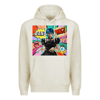 Oatmeal Heather pop art gothic girl Premium Hoodie - TumblerDesignByShophia