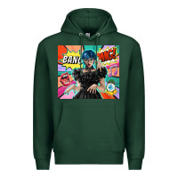 Sports Green pop art gothic girl Premium Hoodie - TumblerDesignByShophia