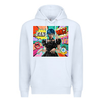 White pop art gothic girl Premium Hoodie - TumblerDesignByShophia