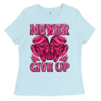 Never Give Up Cancer Ladies Tee | Teevron