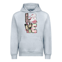 Heather Grey Love Easter bunny Urban Hoodie - OliviaCreatesArt