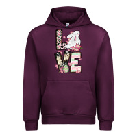 Mauve Wine Love Easter bunny Urban Hoodie - OliviaCreatesArt