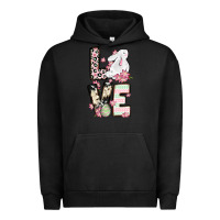 Pigment Black Love Easter bunny Urban Hoodie - OliviaCreatesArt