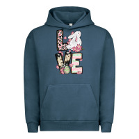 Pigment Midnight Navy Love Easter bunny Urban Hoodie - OliviaCreatesArt