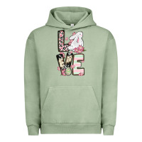 Pigment Oil Green Love Easter bunny Urban Hoodie - OliviaCreatesArt
