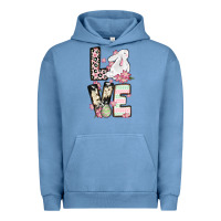 Pigment Pebble Blue Love Easter bunny Urban Hoodie - OliviaCreatesArt