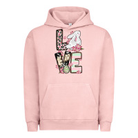 Pigment Salmon Love Easter bunny Urban Hoodie - OliviaCreatesArt