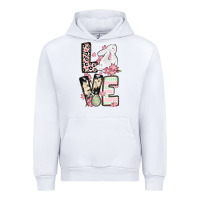 White Love Easter bunny Urban Hoodie - OliviaCreatesArt