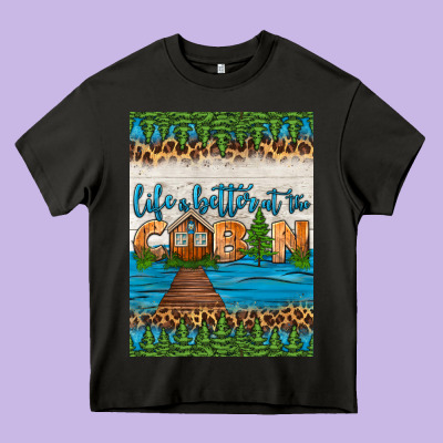 Life Is Better At The Cabin Air Freshener Heavy Core Tee Designed By Hra Design Shop