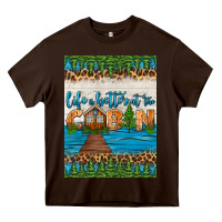 Chocolate Brown life is better at the cabin air freshener Heavy Core Tee - HRA Design Shop
