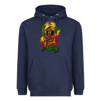 Navy i am black history Heavyweight Hoodie - NancyCooperArtShop