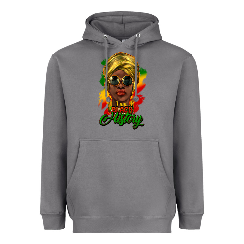 I Am Black History Heavyweight Hoodie by NancyCooperArtShop | Teevron