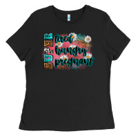 Black super tired super hungry super pregnant Ladies Tee - Zillion Design Studio