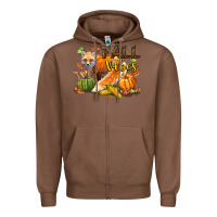 Chestnut Fall Vibes Fox Zipper Hoodie - LillyAllenDesigns