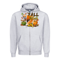 Heather Grey Fall Vibes Fox Zipper Hoodie - LillyAllenDesigns