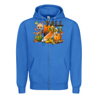 True Royal Fall Vibes Fox Zipper Hoodie - LillyAllenDesigns