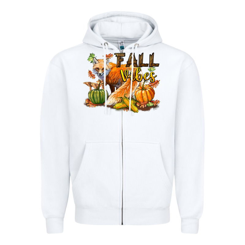 Fall Vibes Fox Zipper Hoodie by LillyAllenDesigns | Teevron