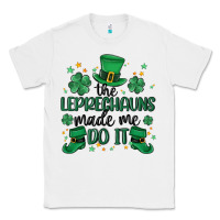 White the leprechauns made me do it Classic Tee - MaliasSmallBusiness