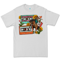 Dove Grey rodeo sunflower cactus cassette Premium Tee - FaDigitalArtStudio