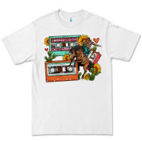 White rodeo sunflower cactus cassette Premium Tee - FaDigitalArtStudio