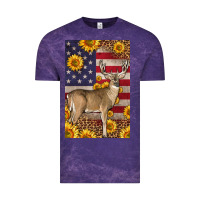 Cloud Purple Western American Deer Vintage Tee - LillyAllenDesigns