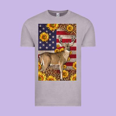 Western American Deer Vintage Tee Designed By Lillyallendesigns