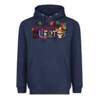 Navy Dia De Los Muertos Heavyweight Hoodie - texasbilliewilder