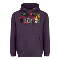 Plum Dia De Los Muertos Heavyweight Hoodie - texasbilliewilder
