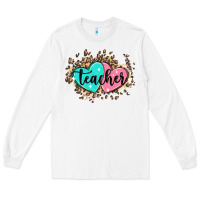White heart teacher Long Sleeve Tee - MaliasSmallBusiness
