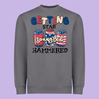 Getting Star Spangled Hammered Heavyweight Sweatshirt Designed By Maliassmallbusiness