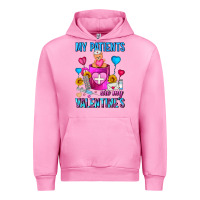 Fuchsia Pink My Patients Are My Valentine Coffee Mug Urban Hoodie - FaDigitalArtStudio