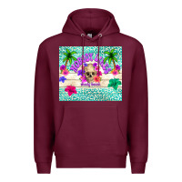 Burgundy nobody likes shady beach Premium Hoodie - TumblerDesignByShophia