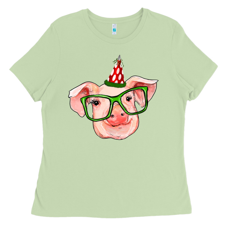 Pig Christmas Ladies Tee by RanaPortraitStore | Teevron