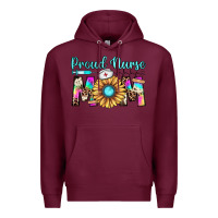 Burgundy proud nurse mom Premium Hoodie - JahusDesignShop