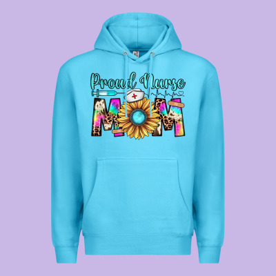 Proud Nurse Mom Premium Hoodie Designed By Jahusdesignshop
