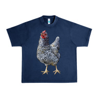 Navy Dominique Chicken Urban Heavy Tee - LillyAllenDesigns