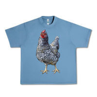 Pebble Blue Dominique Chicken Urban Heavy Tee - LillyAllenDesigns
