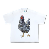 White Dominique Chicken Urban Heavy Tee - LillyAllenDesigns