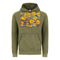 Vintage Olive aztec sunflower leopard background Vintage Hoodie - AdoDesignShop