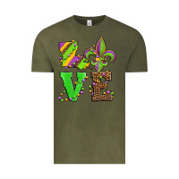 Vintage Olive love mardi gras Vintage Tee - Jasminsmagicworld