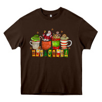 Chocolate Brown hot cocoa Heavy Core Tee - CowhideDigitalArt