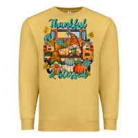 Antique Gold Thankful Blessed Premium Sweatshirt - texasbilliewilder