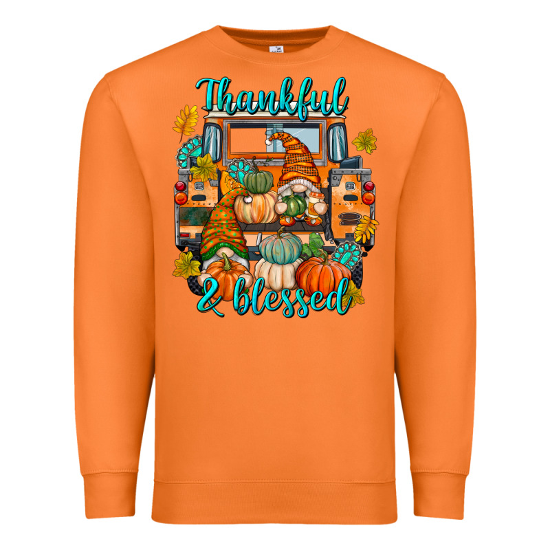 Thankful Blessed Premium Sweatshirt by texasbilliewilder | Teevron